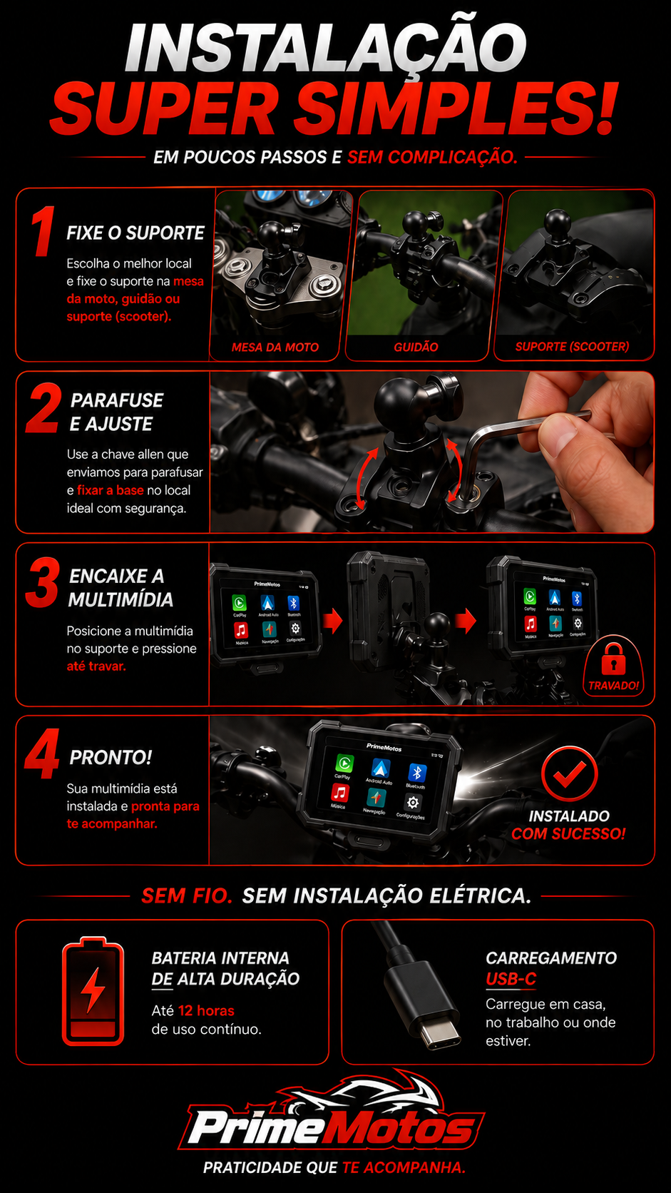 Instalação super simples PrimeMotos em 4 passos